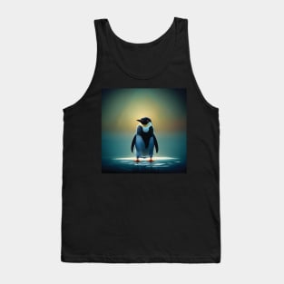 Solitary Penguin in the Snow Tank Top